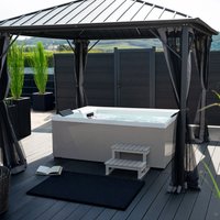 Outdoor Whirlpool NIMBUS DELUXE mit Treppe und Thermoabdeckung - 190 x 140 cm für 2 Personen – Bild 2