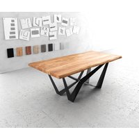 DELIFE Edge Esstisch Akazie Schwarz