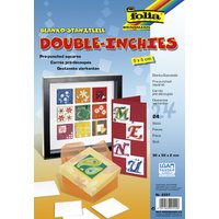 folia Blanko Stanzteile, Double Inchies, 50 x 50 mm, weiß