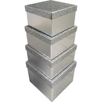 Clairefontaine Geschenkboxen-Set, Glitter silber, 4-teilig – Bild 2