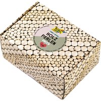 folia Holzperlen-Mix NATURAL Jumbobox, 1 kg – Bild 2