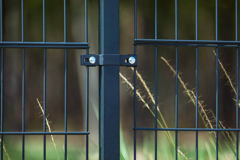 Doppelstabmattenzaun Schmuckzaun Kreis inkl. Eckpfosten Anthrazit/Grün MORATA - 80 cm x 30m 3x Eckpfosten – Bild 5