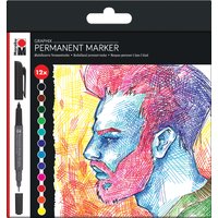 Marabu Permanent-Marker Graphix, SIGNIFICANT, 12er Etui