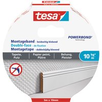 tesa Powerbond Montageband für Tapete/Putz, 19 mm x 5,0 m – Bild 2