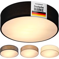 monzana® Deckenlampe Schwarz Stoff Ø38cm