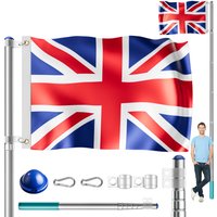 monzana Fahnenmast Alu 630cm inkl England/UK-Flagge – Bild 2