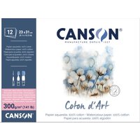 CANSON Aquarellblock, Coton d, Art, 230 x 310 mm, naturweiß – Bild 2