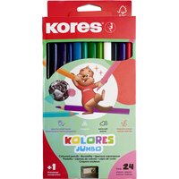 Kores Dreikant-Buntstifte, Kolores JUMBO, 24er Karton-Etui