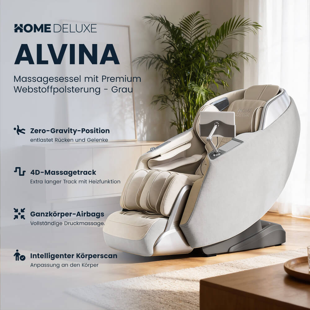 Home Deluxe 4058166322760 Massagesessel Grau – Bild 3