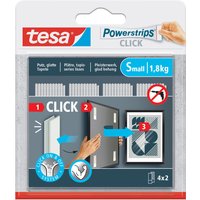 tesa Powerstrips CLICK Klettstreifen SMALL, weiß