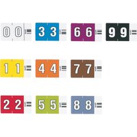 LEITZ Ziffernsignal Orgacolor, 7, auf Rolle, braun