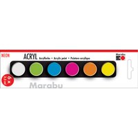 Marabu Acrylfarben-Set, NEON, 6 x 3,5 ml – Bild 2