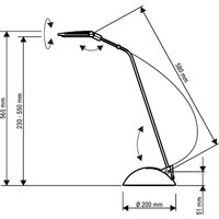 MAUL LED-Designleuchte MAULprimus, dimmbar, silber/schwarz