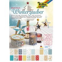 folia Motivblock, Winterzauber, 240 x 340 mm, 20 Blatt