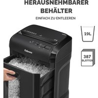 Fellowes Aktenvernichter Powershred 10M, schwarz, Partikel – Bild 2