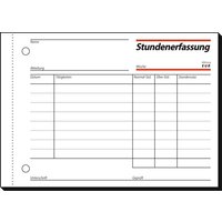 sigel Formularbuch, Stundenerfassung, A6 quer, 50 Blatt – Bild 2