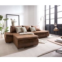 DELIFE Abilene Ecksofa Braun