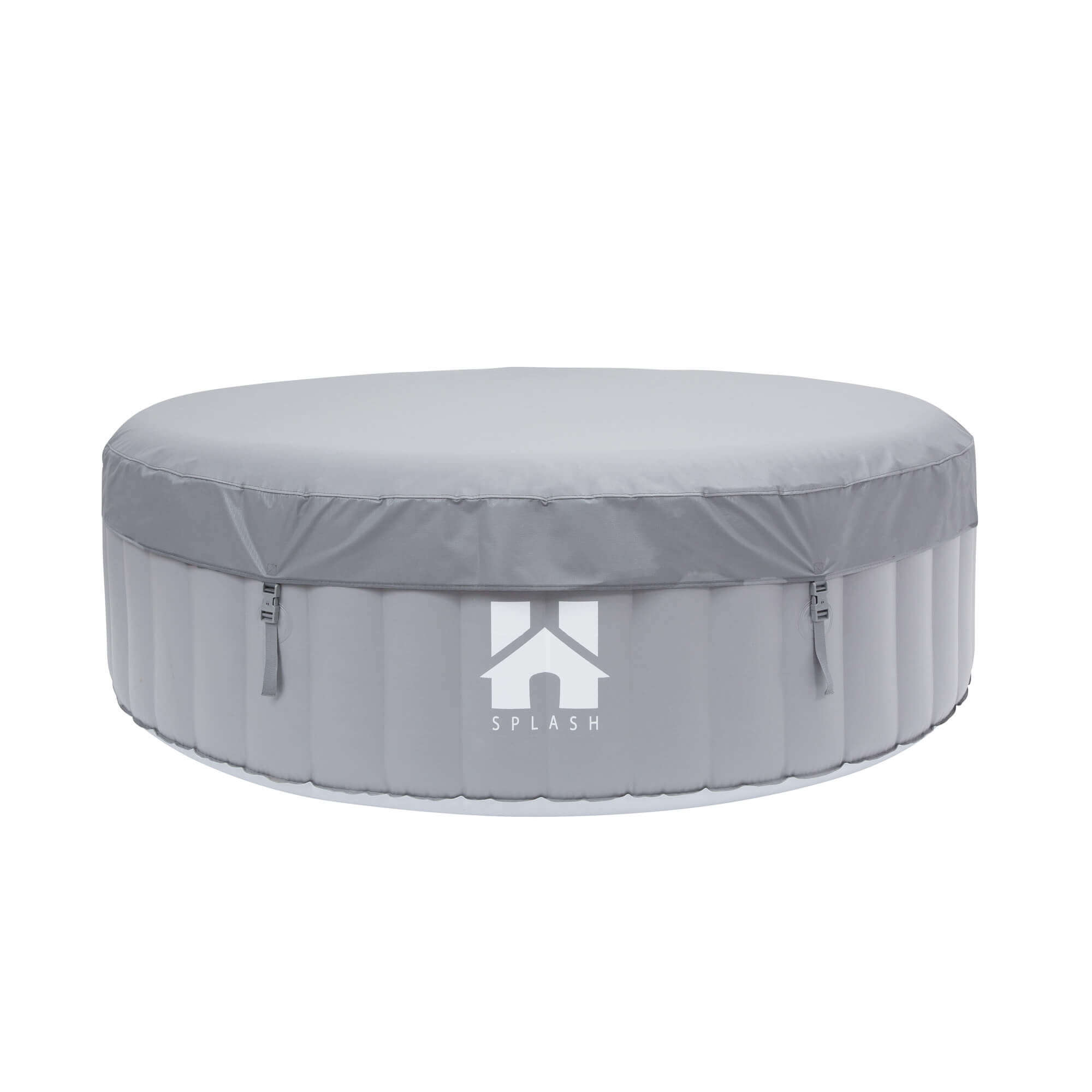 Outdoor Whirlpool aufblasbar SPLASH inkl. Abdeckung - Ø208 cm 6 Personen Uni Grau – Bild 5