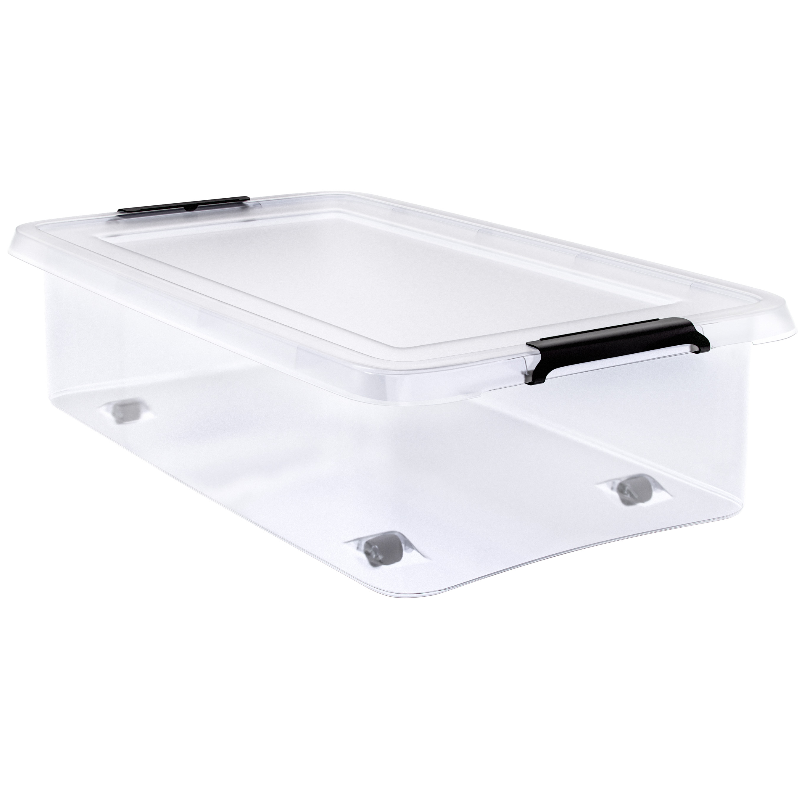 Deuba Aufbewahrungsbox 6er-Set Transparent 60x40x17cm 30L stapelbar – Bild 2