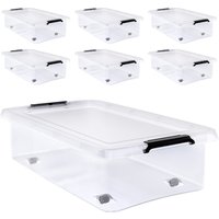 Deuba Aufbewahrungsbox 6er-Set Transparent 60x40x17cm 30L stapelbar