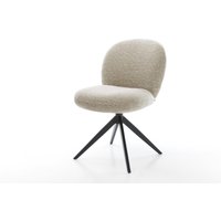 Drehstuhl Nube-Flex Webstoff Soft Beige Kreuzgestell breit Schwarz 360 drehbar Wippfunktion Taschenfederkern