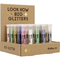 folia Bio Glitter, 25 x 10 g, im Display