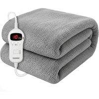 monzana 108663 Heizdecke Fleece Grau