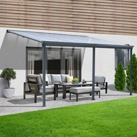 Terrassenüberdachung SOLIS - 557 / 564 x 303 / 300 x 278 / 226 cm Grau