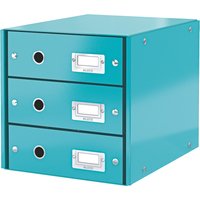 LEITZ Schubladenbox Click & Store WOW, 3 Schübe, eisblau – Bild 2