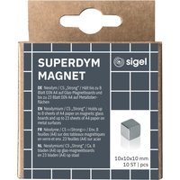 sigel Neodym-Würfelmagnet, Strong, C5, 10er Set, silber – Bild 2
