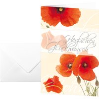 sigel Glückwunschkarte, Red Poppies, (B)115 x (H)170 mm