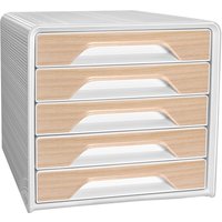 CEP Schubladenbox Smoove Silva, 5 Schübe, weiß/Buche – Bild 2