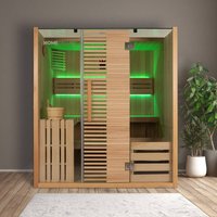 Traditionelle Sauna OMAHA - 180 x 150 cm für 4 Personen – Bild 2