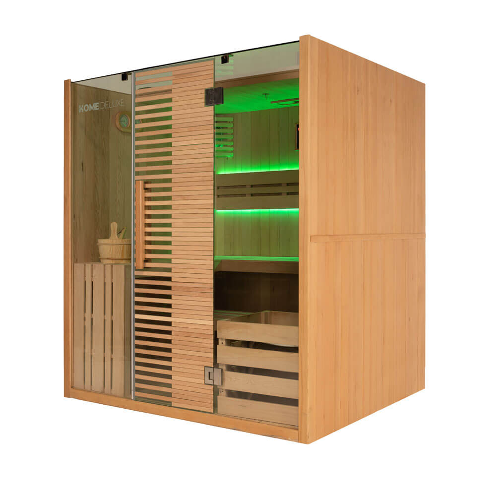 Traditionelle Sauna OMAHA - 180 x 150 cm für 4 Personen – Bild 3