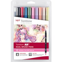 Tombow Doppelfasermaler, ABT DUAL BRUSH PEN, 10er Set Manga