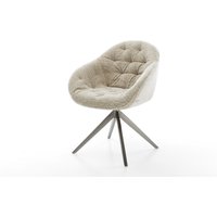 Drehstuhl Gaio-Flex Webstoff Soft Beige Kreuzgestell breit Graphit 360 drehbar Wippfunktion