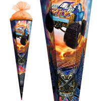 ROTH Schultüte, Monstertruck Fire, eckig, 850 mm – Bild 2