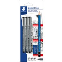 STAEDTLER Pigmentliner, Artist Set, schwarz, Blisterkarte