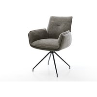 Esszimmerstuhl Nela-Flex Bouclé Soft Schlamm Kreuzgestell konisch Schwarz