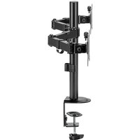 LogiLink Doppel-Monitorhalterung, Armlänge: 376 mm, schwarz