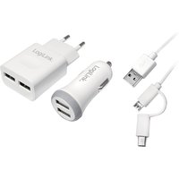 LogiLink USB-Ladegeräte-Set, 2-teilig, je 2x USB-Kupplung – Bild 2