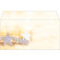 sigel Weihnachts-Umschlag, Glitter Stars, DIN lang