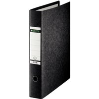 LEITZ Hartpappe-Ordner, 180 Grad, DIN A6 quer, 75 mm, schwarz