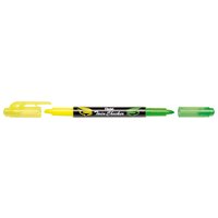 Pentel Textmarker, TWIN CHECKER, 2 Spitzen, gelb/grün
