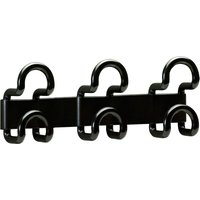 UNiLUX Wandgarderobe, FIL 343, 3 Haken, Farbe: schwarz