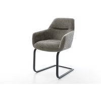 Freischwinger Pejo-Flex Bouclé Soft Schlamm Freischwinger flach Schwarz Taschenfederkern