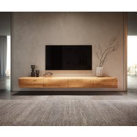 Lowboard New Live-Edge 200 cm Eiche Natur 4 Türen schwebend