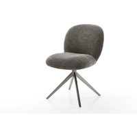 Drehstuhl Nube-Flex Bouclé Soft Schlamm Kreuzgestell breit Graphit 360 drehbar Wippfunktion Taschenfederkern