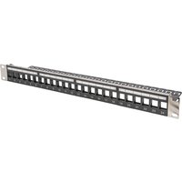 DIGITUS 19, Keystone Patch Panel, 24 Port, 1 HE, schwarz – Bild 2