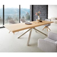 DELIFE Edge Esstisch 260x100 Edelstahl